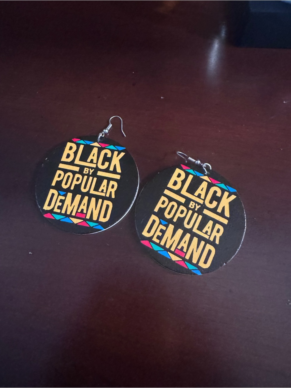 Black Round Statement Earrings "Black By Popular Demand"